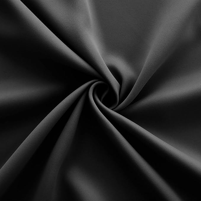 KOUFALL Black Blackout Curtains
