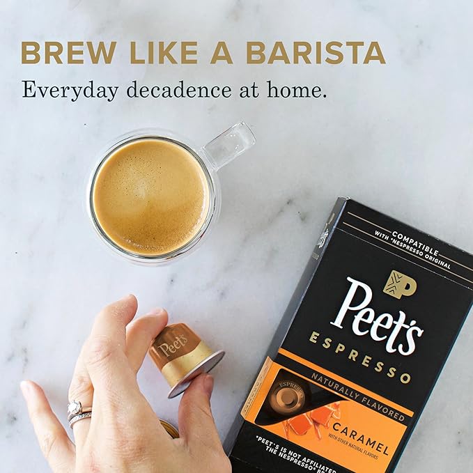Peet's Coffee, Medium Roast Espresso Capsules, Compatible (50 Count)