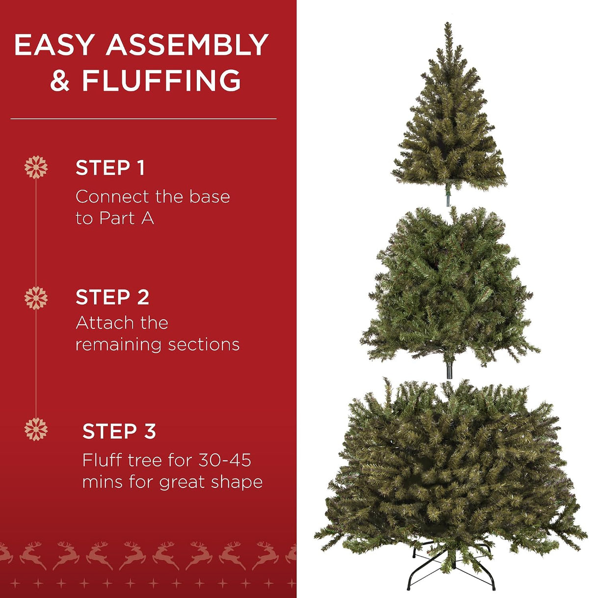 Best Choice Products Artificial Christmas Tree, 6ft Premium Unlit Realistic S...