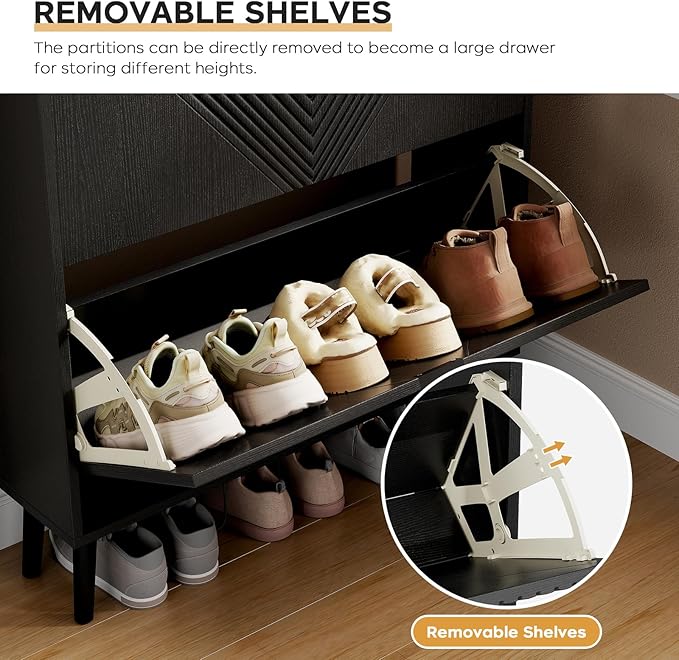 Shoe Cabinet Storage, Farmhouse Freestanding Organizer