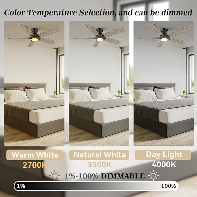 SMAAIR 48 Inch Smart Ceiling Fan