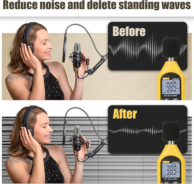 ZELMINE Upgrade 12 pack Self-adhesive Sound Proof Foam Panels, Decorative