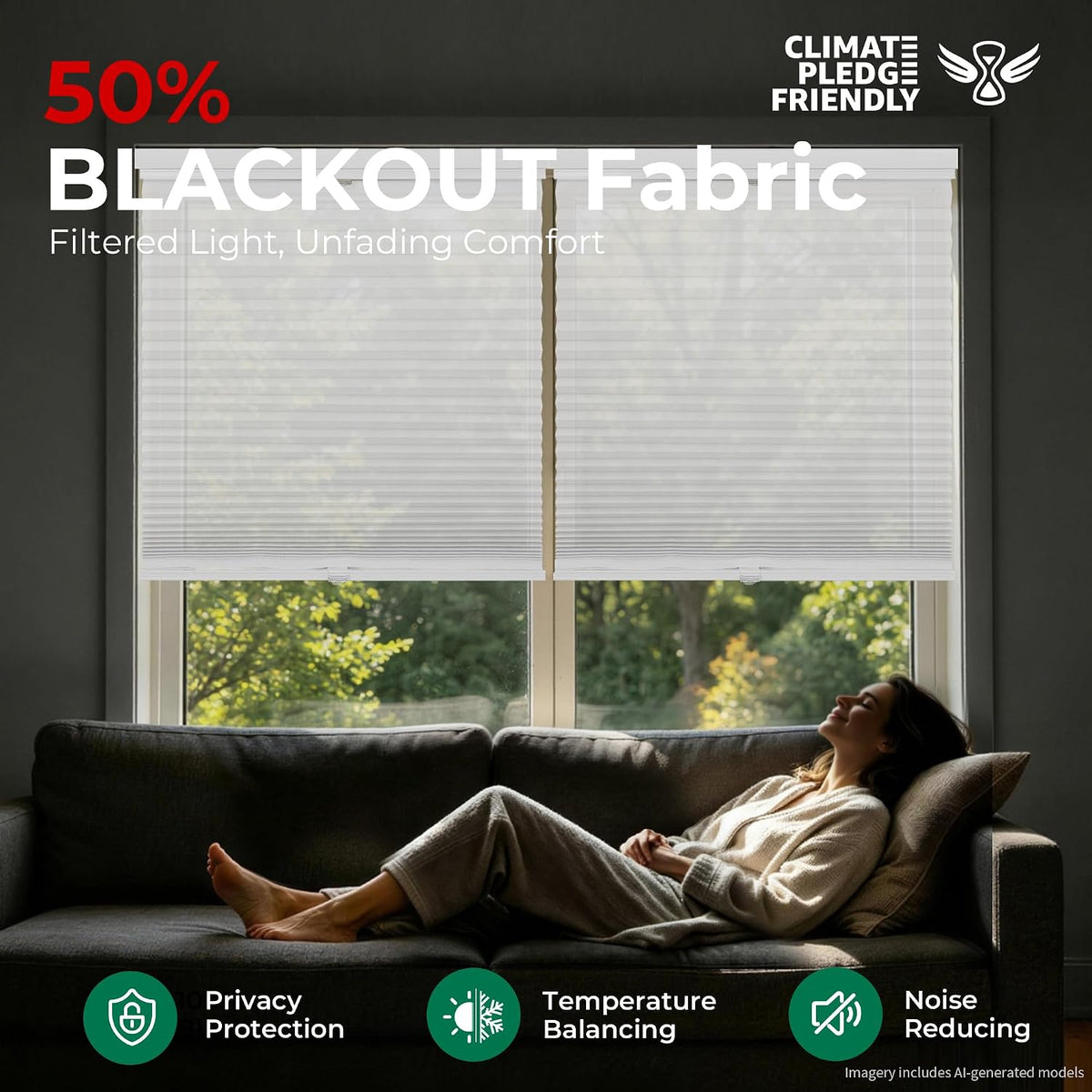 Allesin Top Down Bottom Up Cordless Cellular Shades,Thermal Insulation Honeyc...