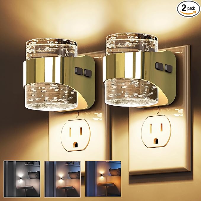 L LOHAS LED 2 Pack 3CCT Night Lights Plug into Wall, 3000K/4000k/5000K