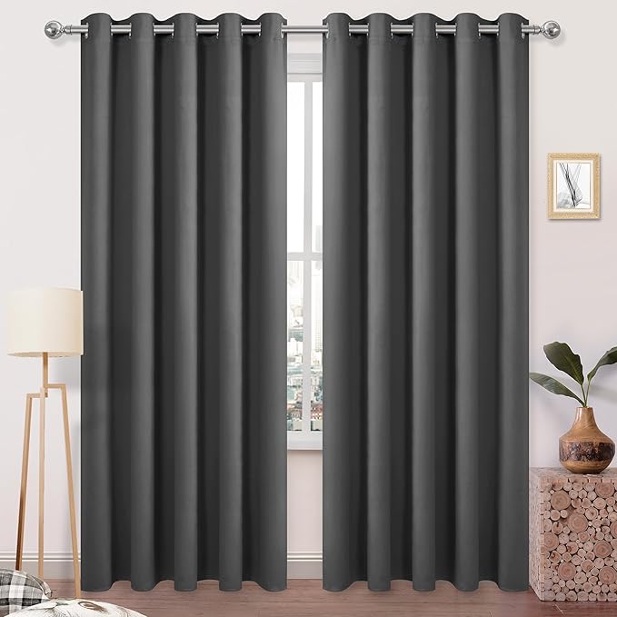 DWCN Blackout Curtains 84 Inches Long, 60 Wide Room Darkening Thermal Light
