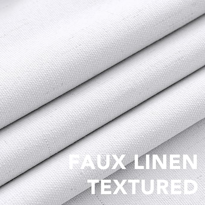 H.VERSAILTEX Linen Blackout Curtains 63 Inches Long 100% Blackout Thermal