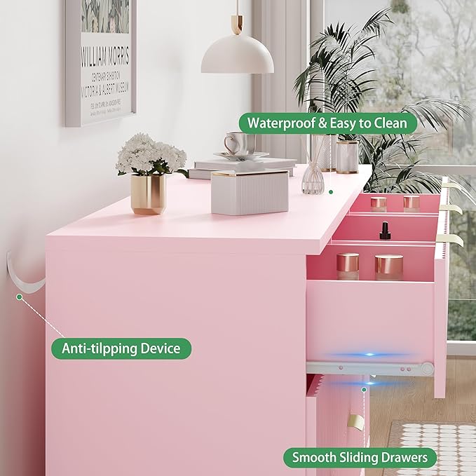 Xixini Fluted Dresser for Bedroom