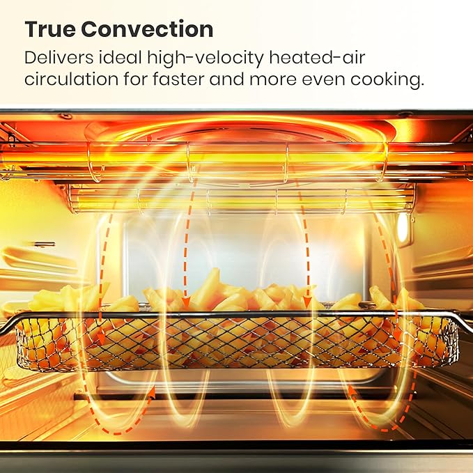 VAL CUCINA Retro Style Infrared Heating Air Fryer Toaster Oven, Extra Large