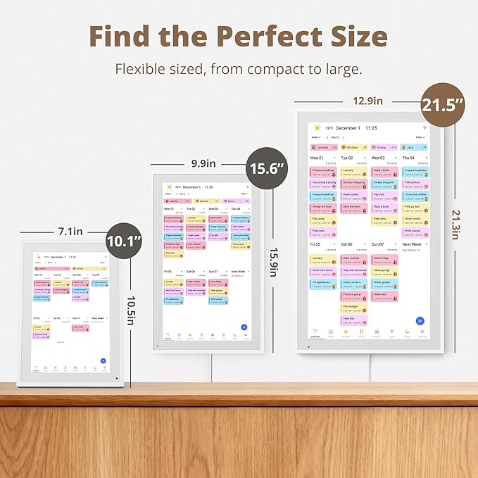 Dragon Touch 21.5 inch Digital Calendar Chore Chart – Interactive Touchscreen