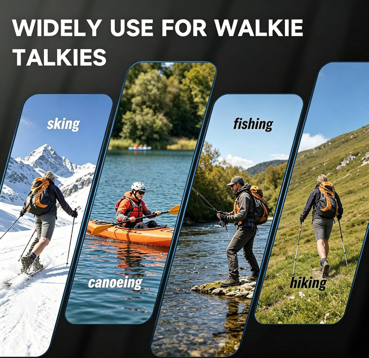 Walkie Talkies for Adults Rechargeable, FM/NOAA Emergency Radios with Weather...