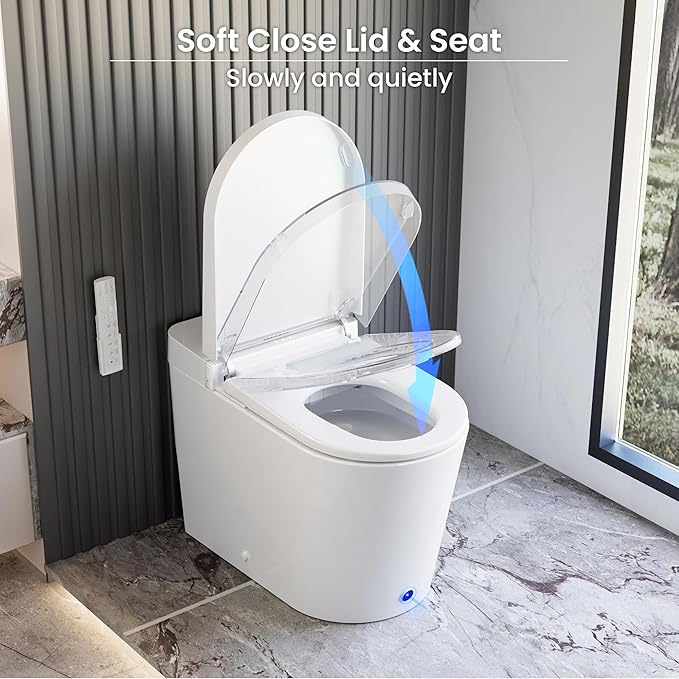 Casta Diva Smart Toilet with Bidet Built in, Bidet Toilet with Wider Heated Seat