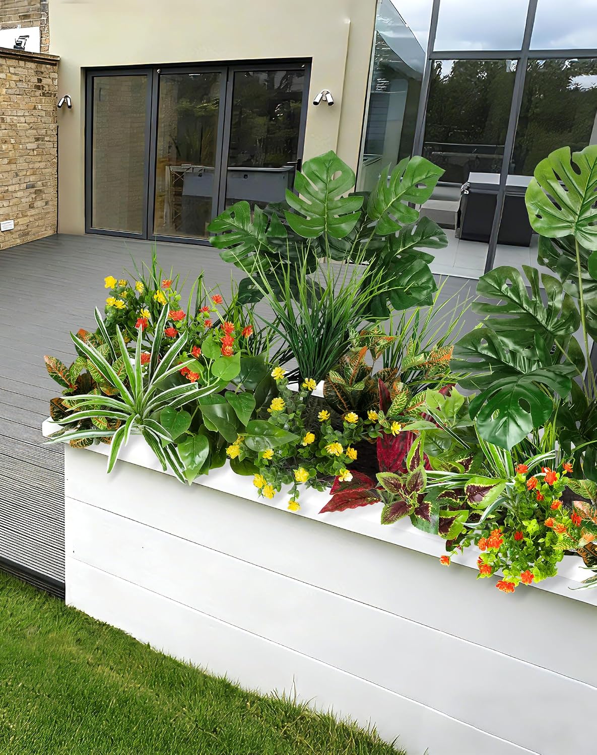 18 Pcs Artificial Plants for Outdoors Fake Greenery Stems