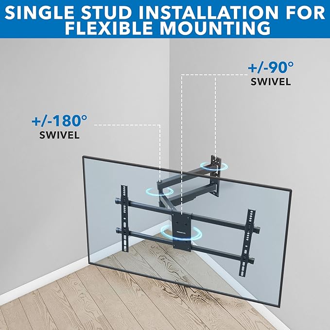 Mount-It! UL Certified Heavy Duty Full Motion TV Wall Mount