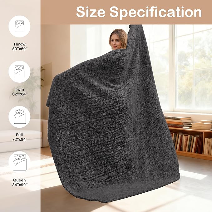 Electric Heated Blanket Full Size 72"×84"
