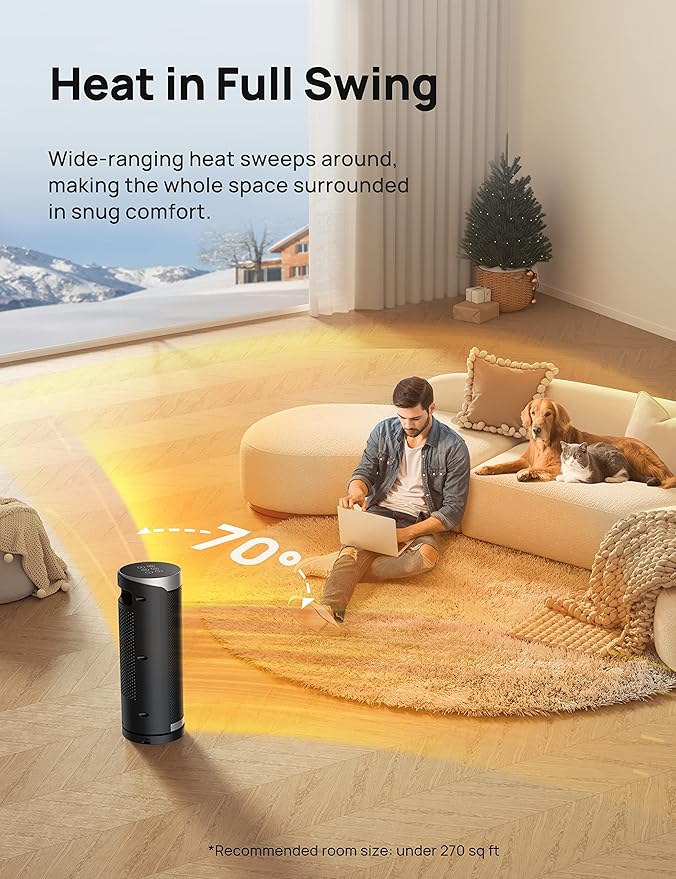 DREO Space Heaters for Indoor Use, Electric Heater