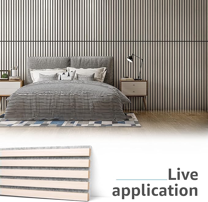 Art3d 2 Wood Slat Acoustic Panels (2-Pack)