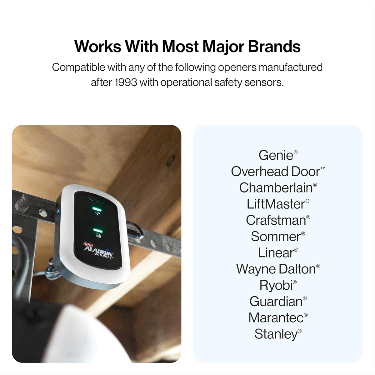 Genie Aladdin Connect Smart Garage Door Controller, Single Door Kit ALKT2-R