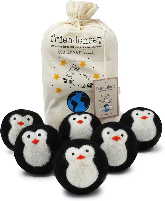 Friendsheep Wool Dryer Balls, Organic Reusable Fabric Softener Alternative (6...