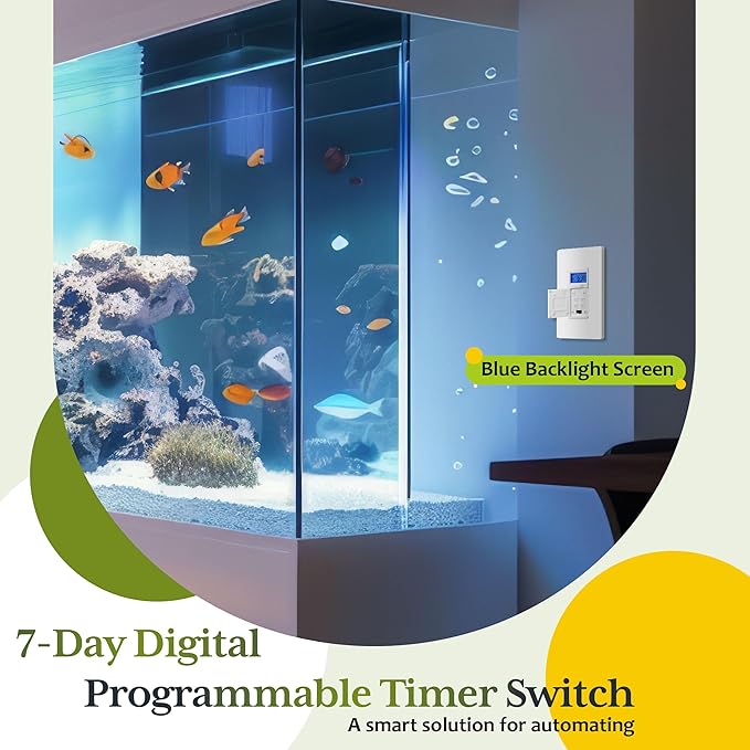 TG 7 Days Digital in-Wall Programmable Timer Switch (2 Pack)