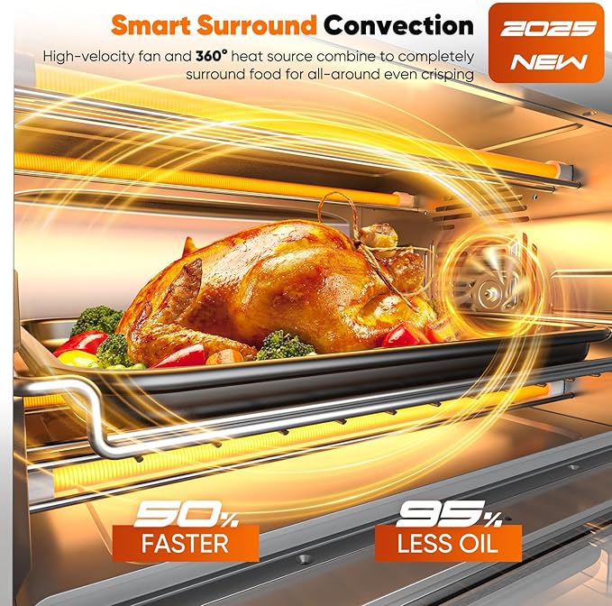 Nuwave Bravo Pro Convection Air Fryer Toaster Oven Combo, 2025 New and Improved