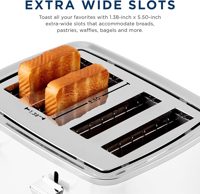 GE 4 Slice Toaster | Extra Wide Slots