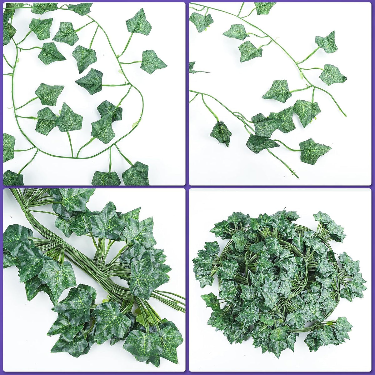 60Pcs 420ft Fake Ivy Vines, Hanging Greenery Fake Vines for Bedroom