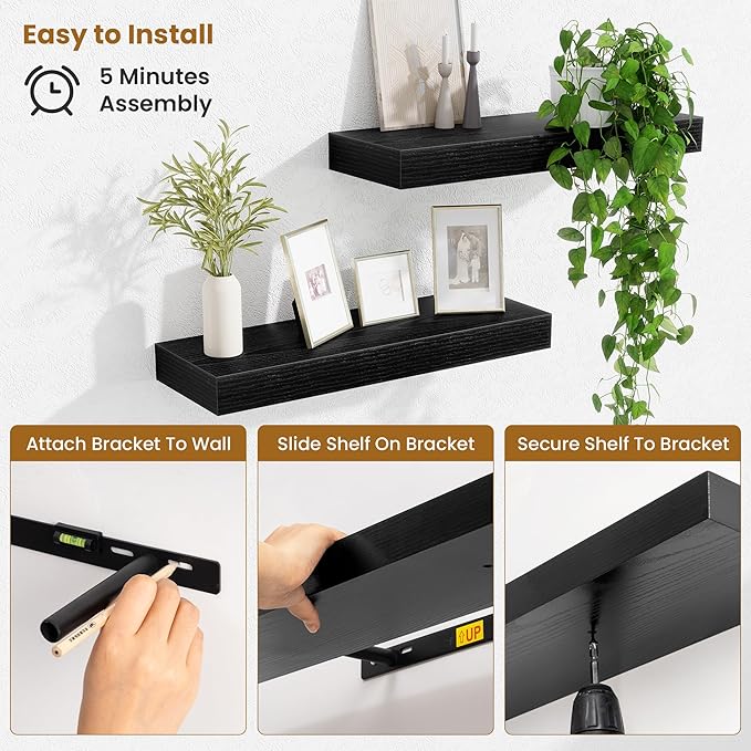 Fun Memories Floating Shelves Bathroom (Set of 2)