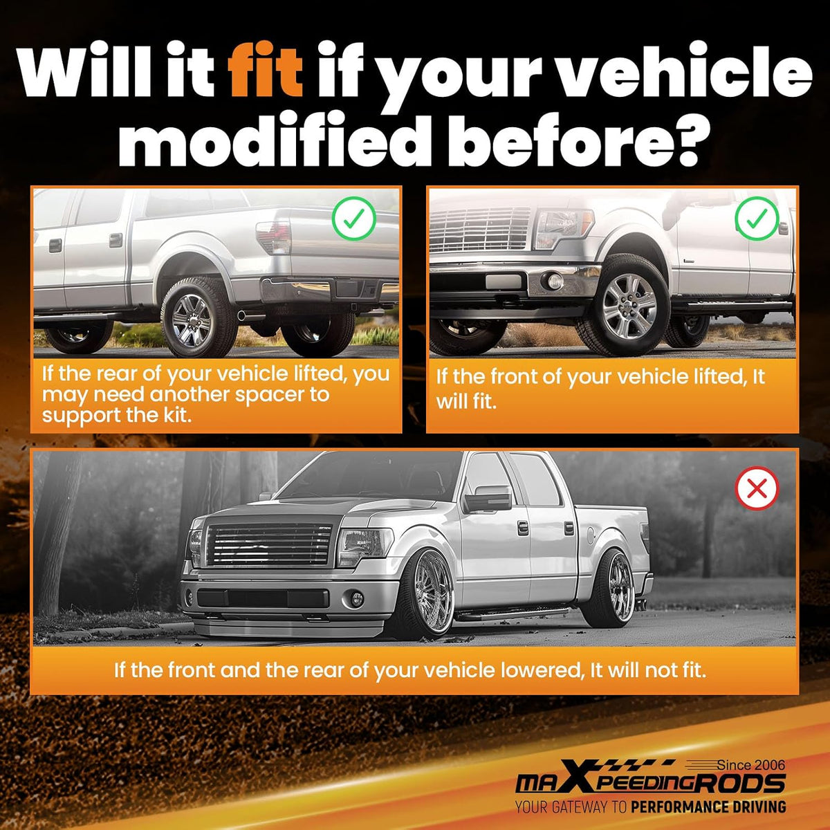 maXpeedingrods 5000 lbs Air Suspension Bag Kit for Dodge Ram 1500 2009-2018