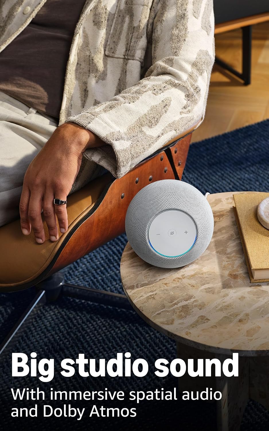 Amazon Echo Studio (newest model), Immersive spatial audio and Dolby Atmos, D...