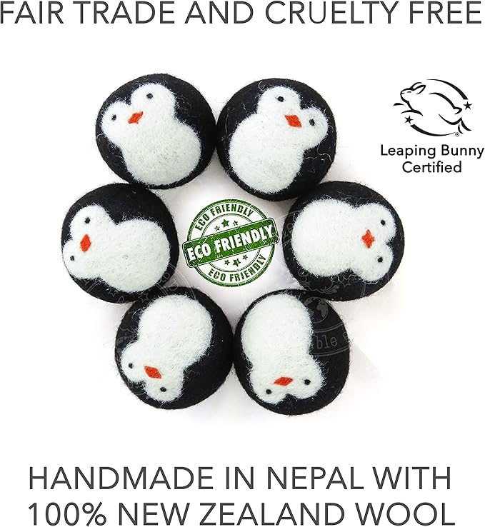 Friendsheep Wool Dryer Balls, Organic Reusable Fabric Softener Alternative (6...