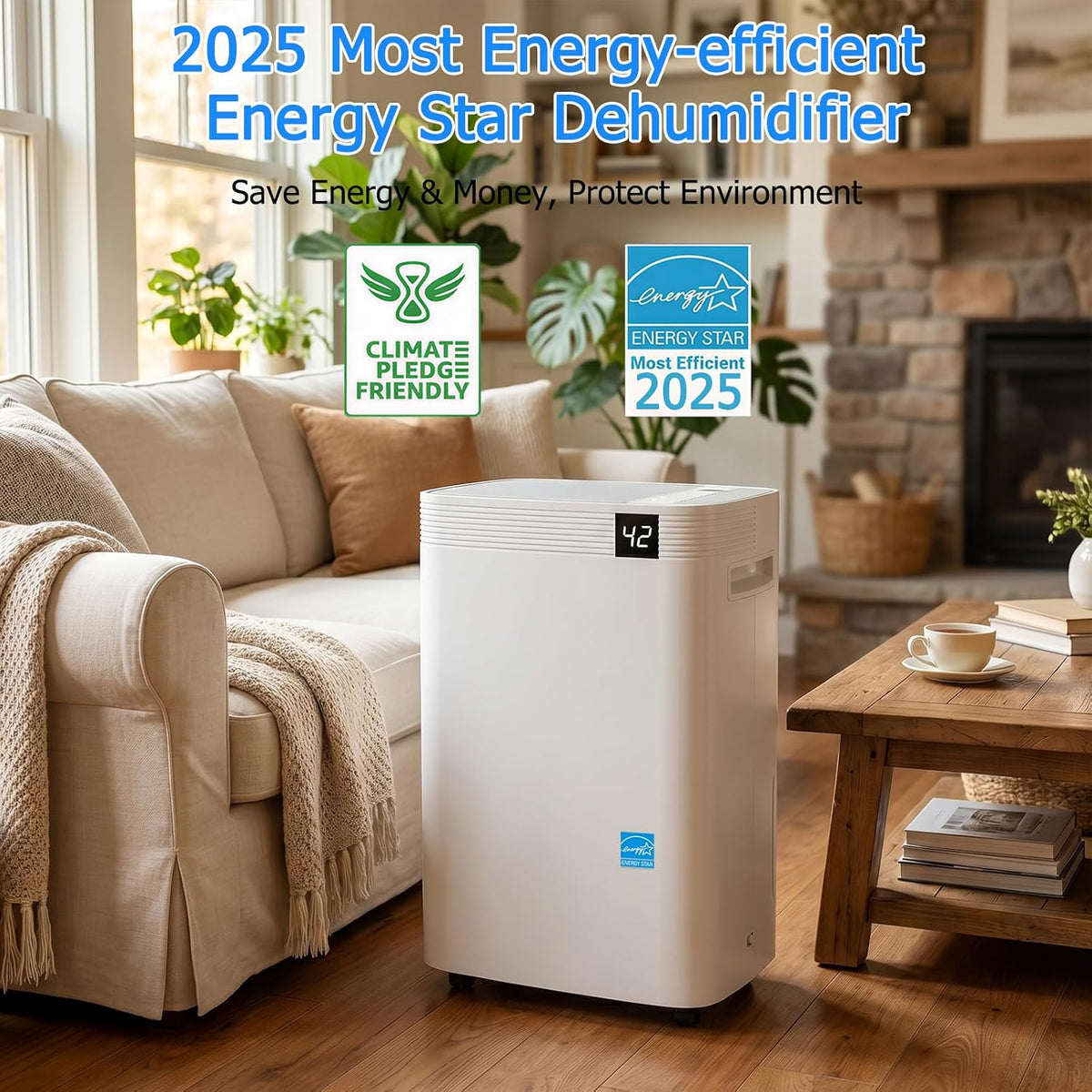 Ludatido 2026 Upgraded 80 Pint ENERGY STAR Basement Dehumidifier