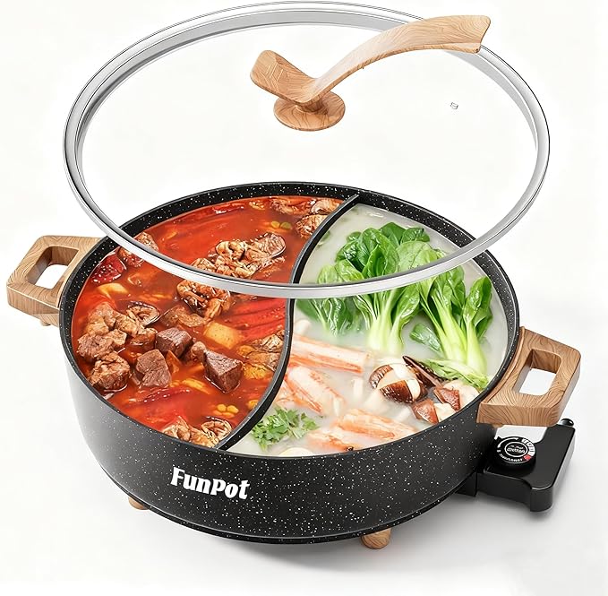 Electric Twin Compartment Hot Pot