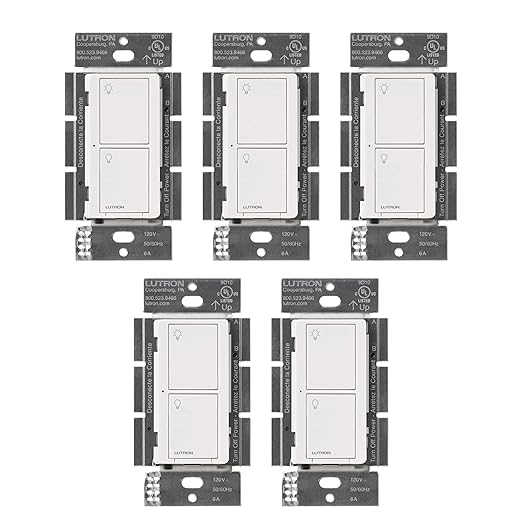 Lutron Caseta Original Smart Light Switch 5 Pack,