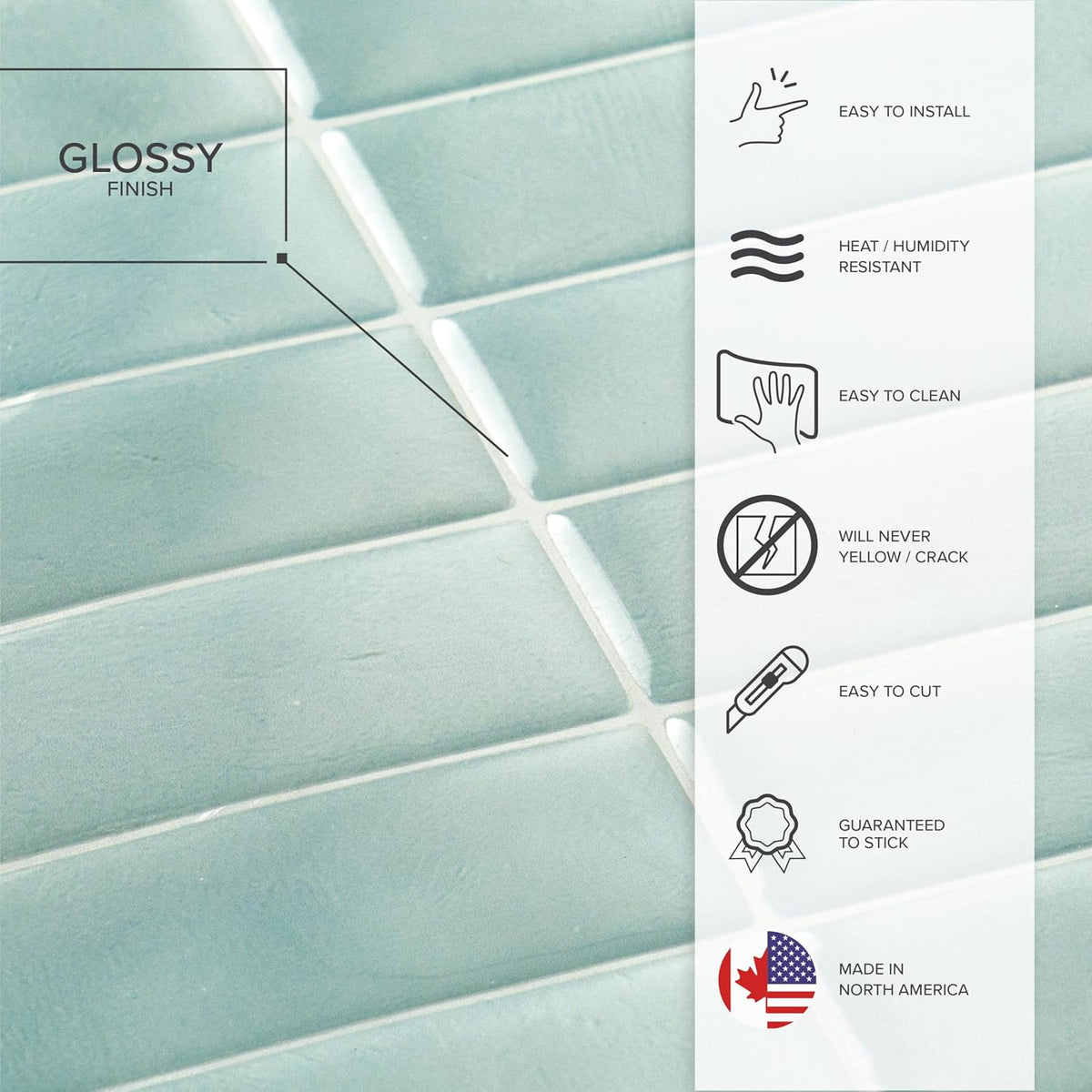 SMART TILES Peel and Stick Backsplash
