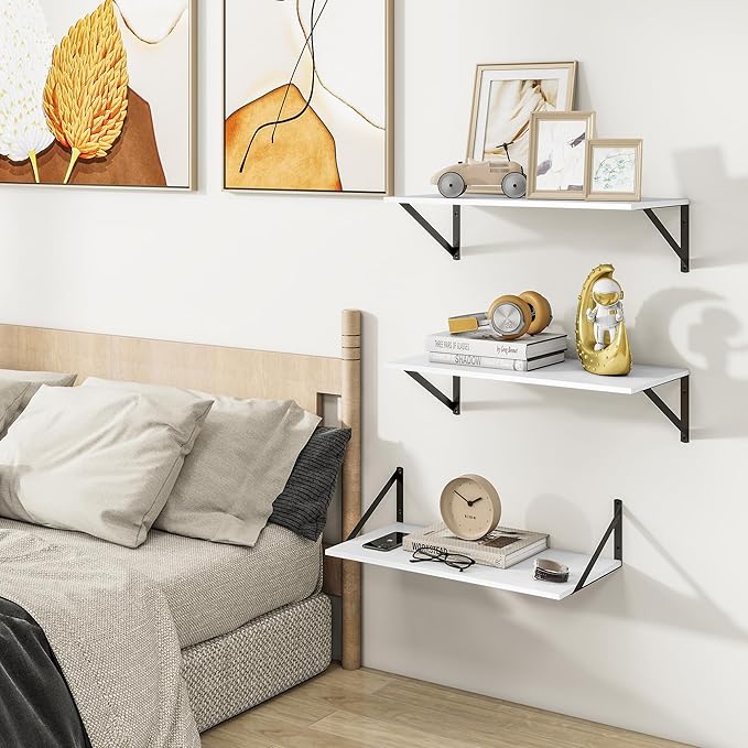Heimlove 24" W x 12" D Wall Shelves (Set of 3)