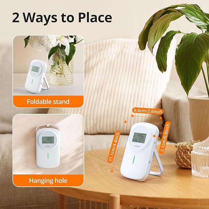 INKBIRD CO2 Monitor Ndir CO2 Detector 3 in 1 Meter | Carbon Dioxide &