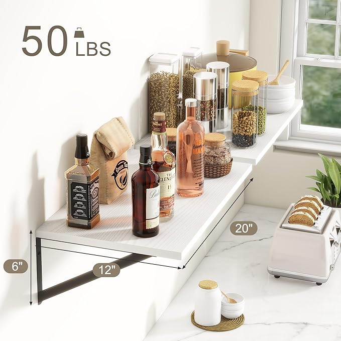 Fun Memories 20 Inch Floating Shelves (Set of 2)