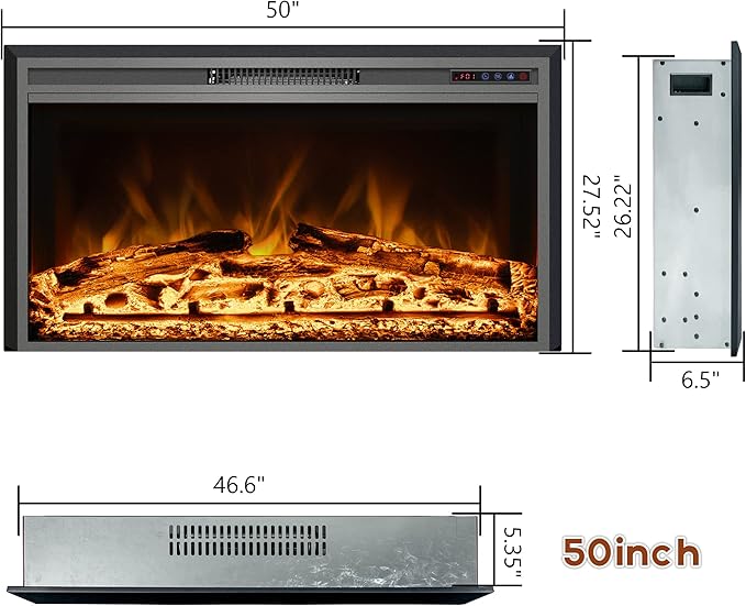 Electric Fireplace, Recessed Fireplace Heater