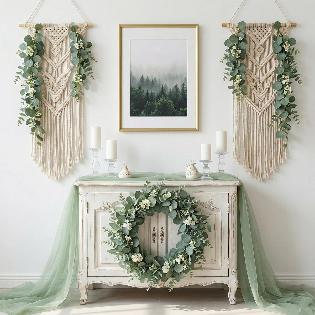 lovemoon 130 Pcs Mixed Eucalyptus Stem, Artificial Greenery Stems for Decor