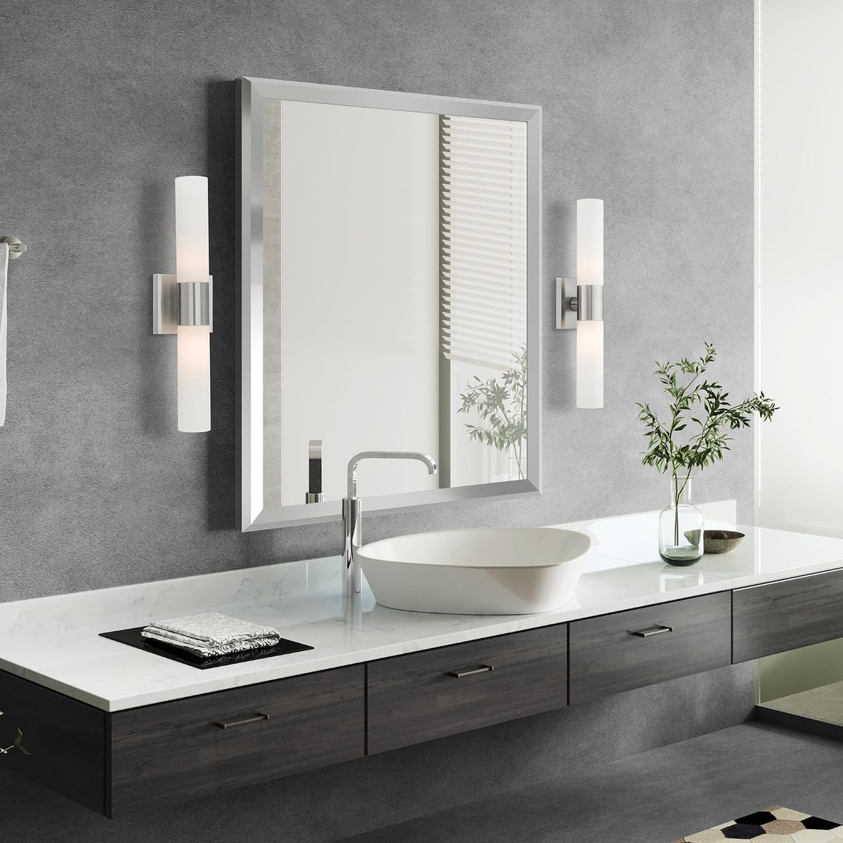 Livex Lighting 10102-91 Aero 2-Light Bath Light, Brushed Nickel, 4.5''...