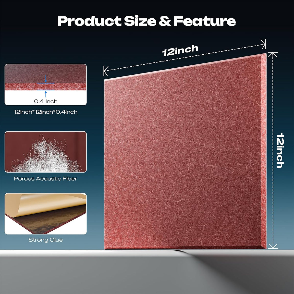 Sonicism 12 Pack Acoustic Wall Panels