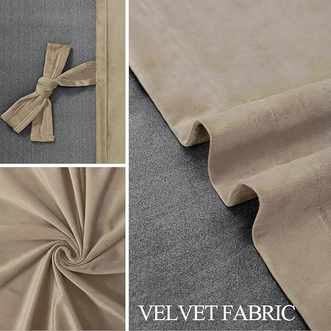 JIUZHEN Retro Velvet Curtains for Living Room