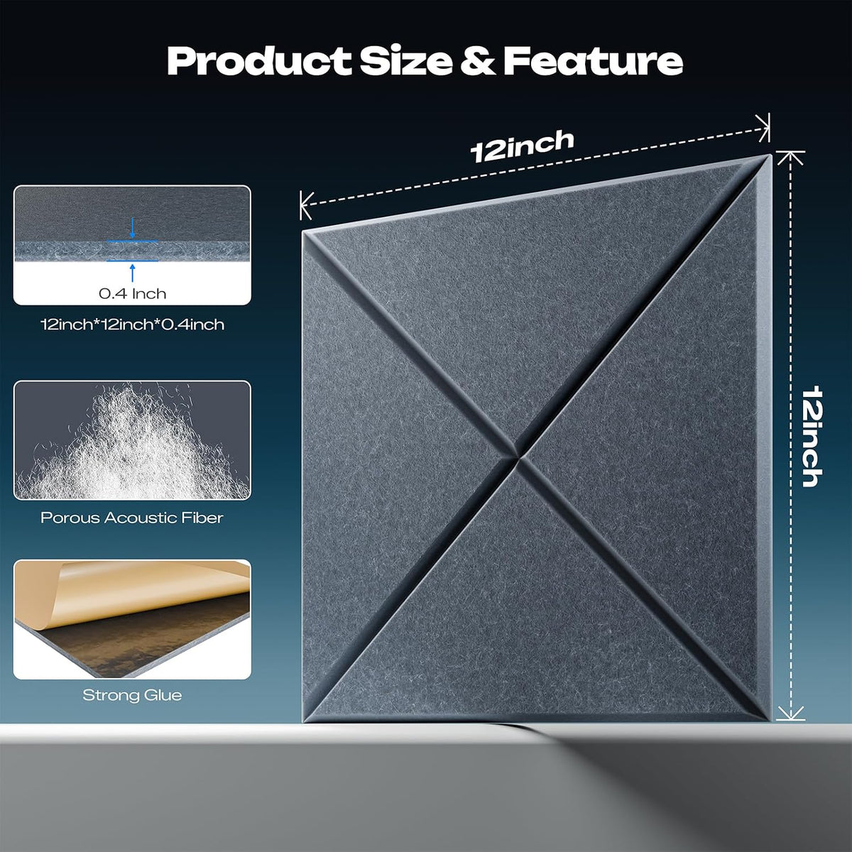 Sonicism 22 Pack X-Lined Acoustic Panels