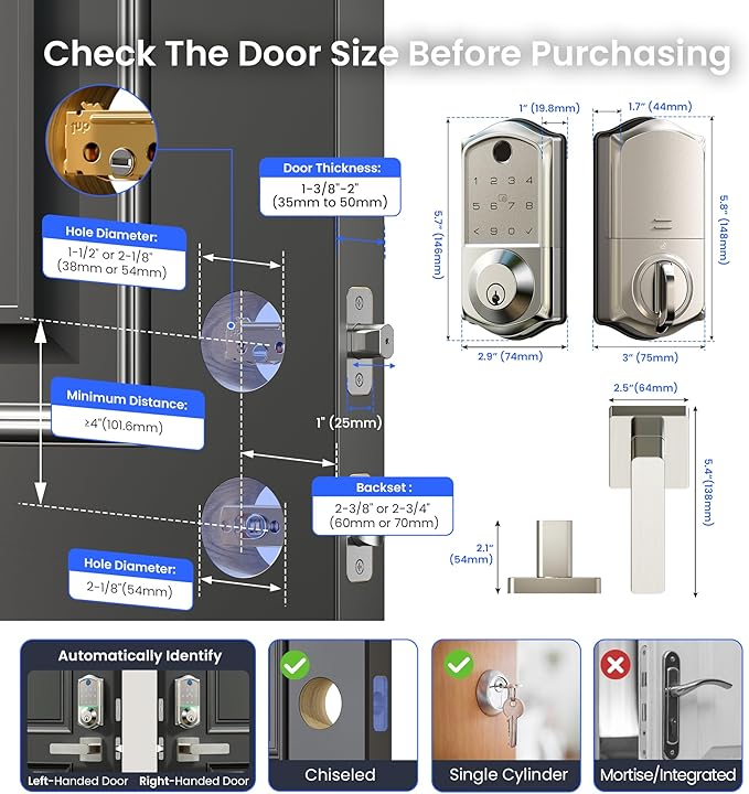 Veise VE017-B Fingerprint Smart Lock