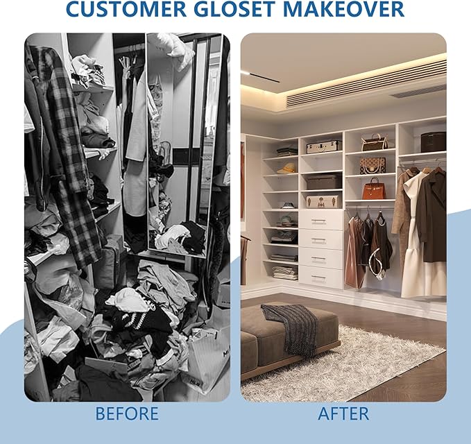 Modular Closet System, Wood Tower Storage