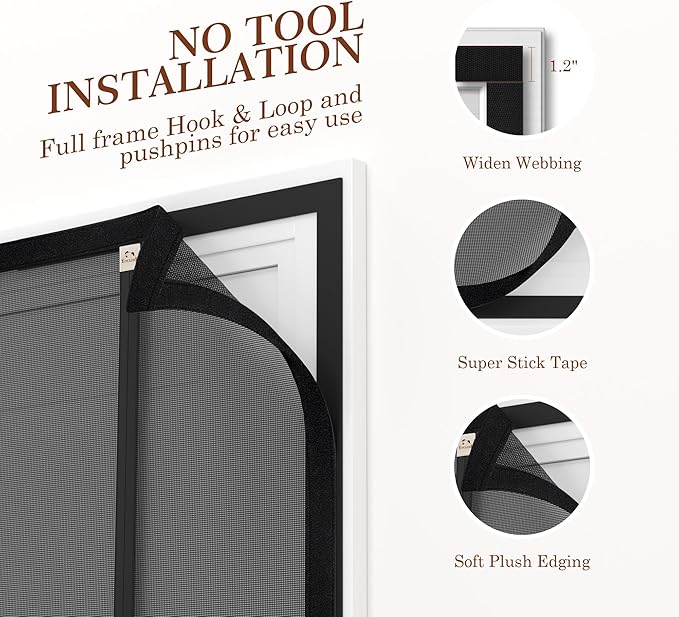Yotache Reversible Left Right Side Opening Screen Doors