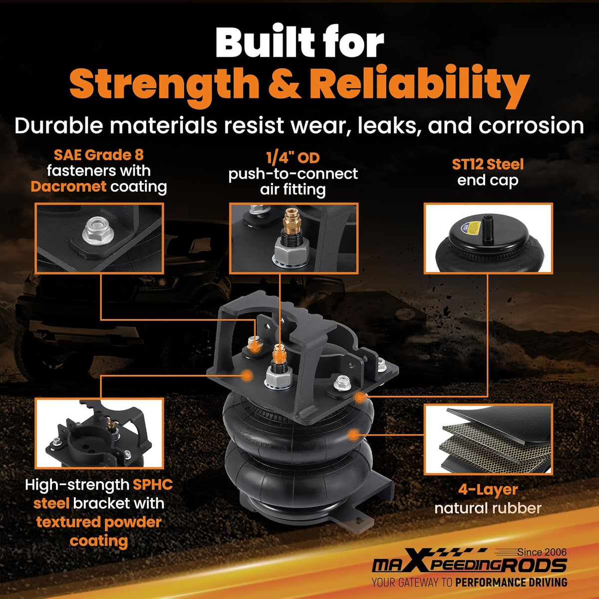 maXpeedingrods Air Suspension Bags Kit for Chevy Silverado 2500 2011-2026