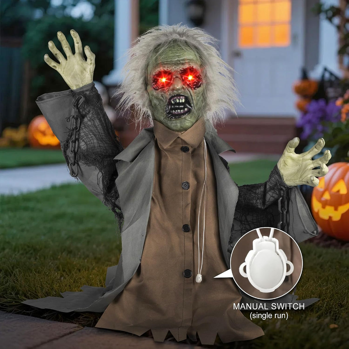 kemooie Halloween Animatronics Groundbreaker Zombie Decorations