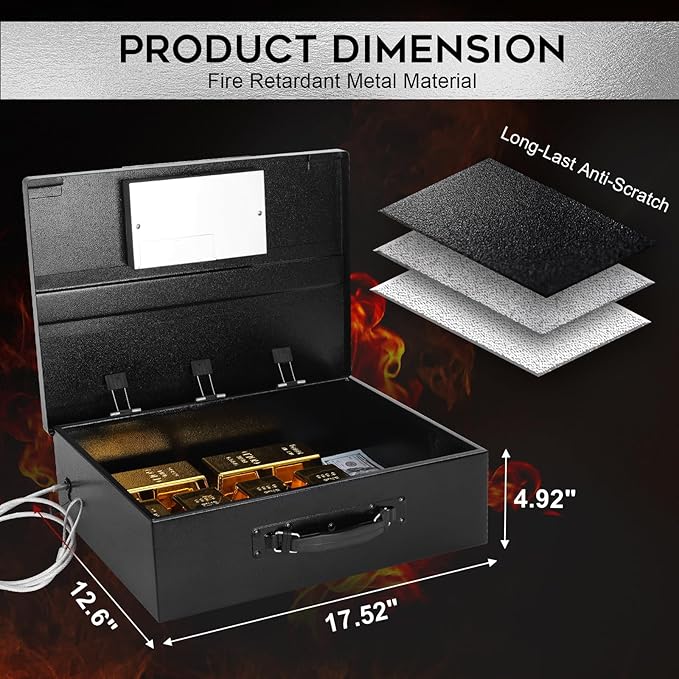 Dalmbox Portable Metal Safe Box