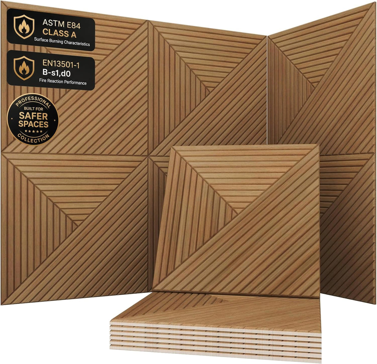 Soon Global Acoustic Wall Panels, Fire Retardant, Arcadian Vortex